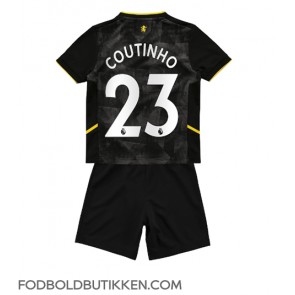 Aston Villa Philippe Coutinho #23 Tredjetrøje Børn 2022-23 Kortærmet (+ Korte bukser)